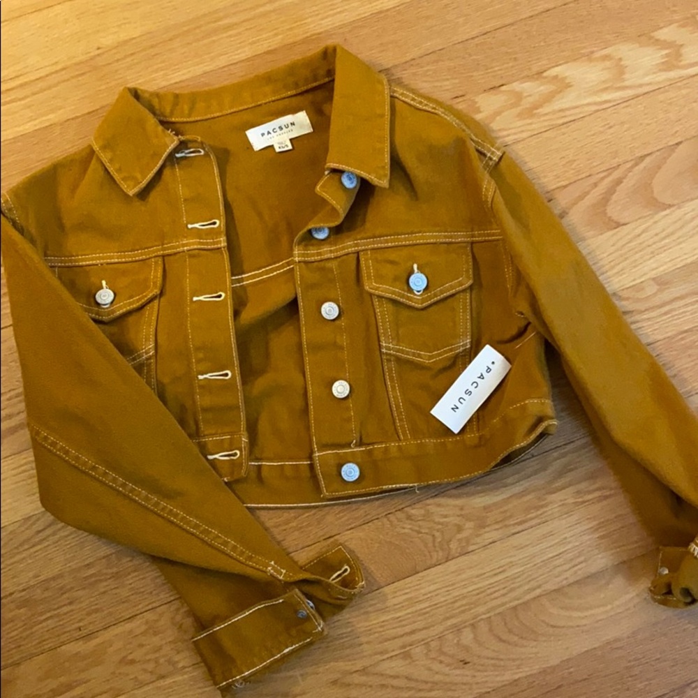 Cropped mustard demon jacket